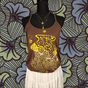 ❤️Miss Sixty Brown Tank with Funky Design❤️
